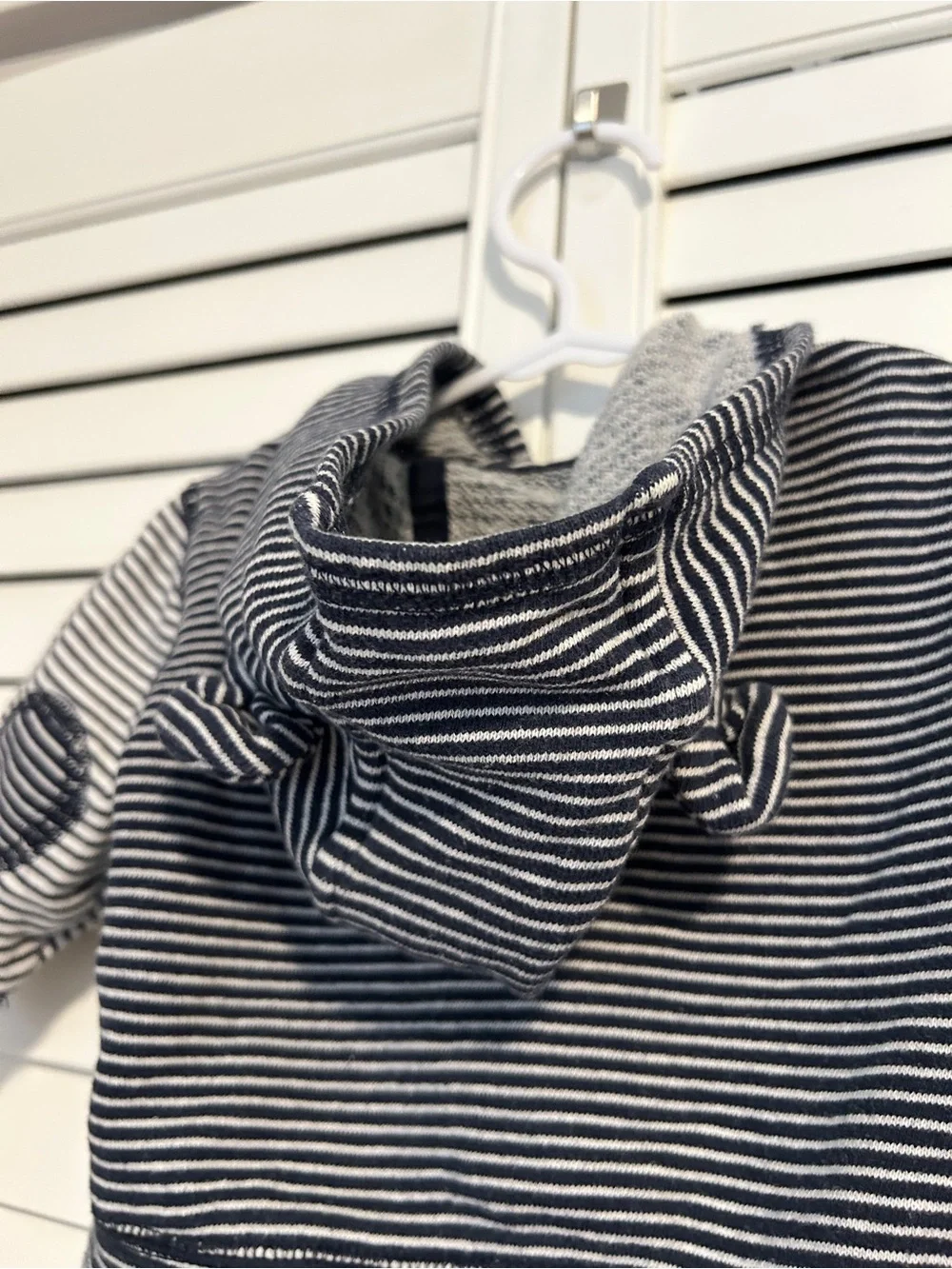 Baby Gap Striped Baby Hoodie Jacket - Navy & White